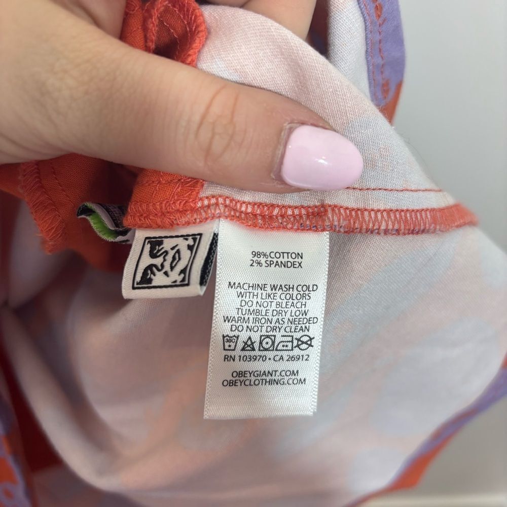 OBEY LEAVES WORK DRESS NEW with tags Size XS GINGER BISCUIT MULTI - Picture 13 of 16